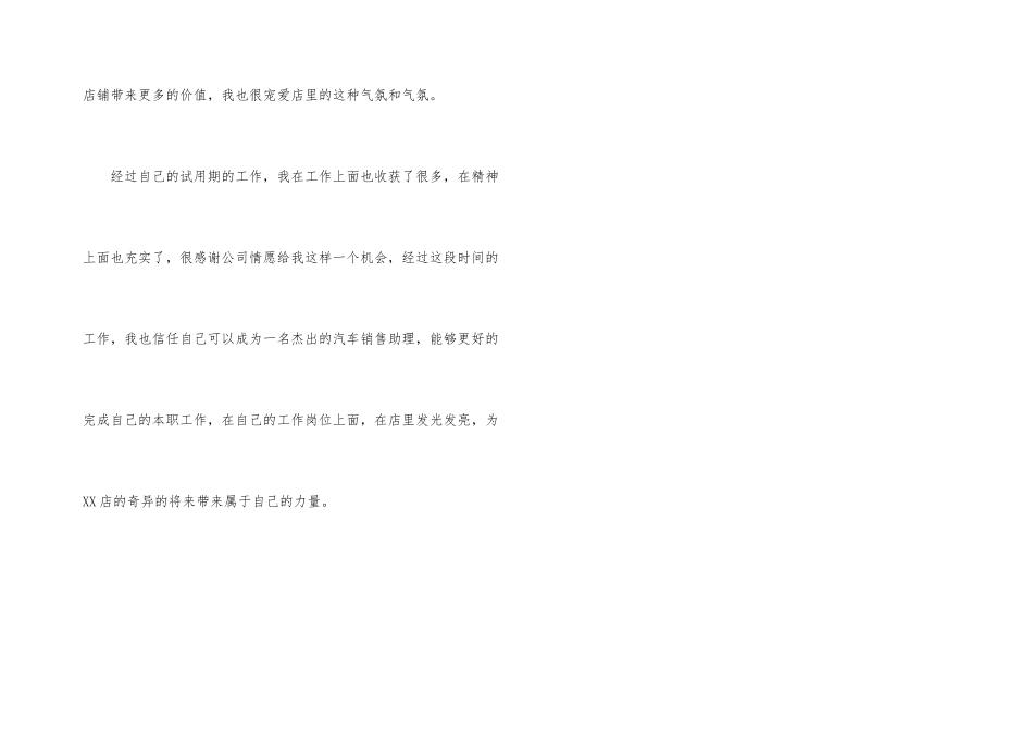 汽车销售助理试用期工作总结2024_第3页