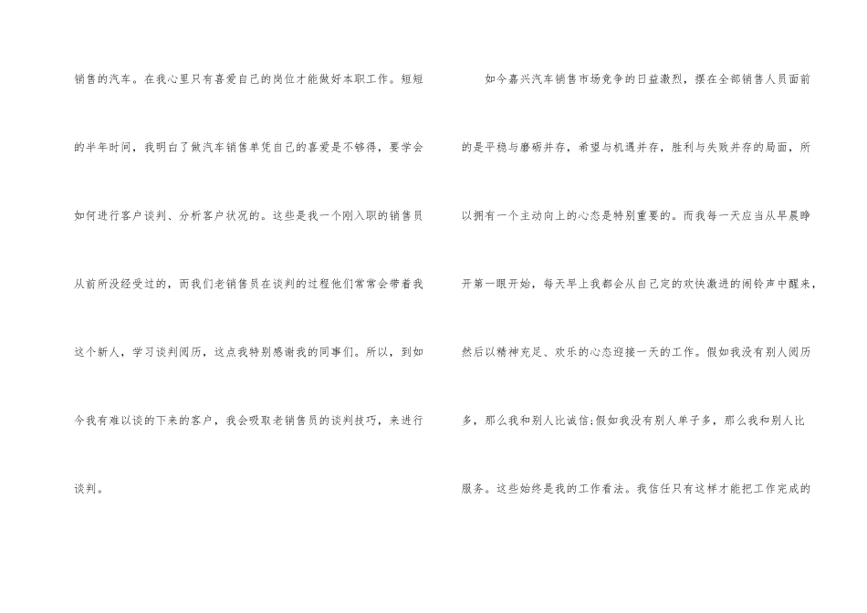 汽车销售工作总结10篇_第2页
