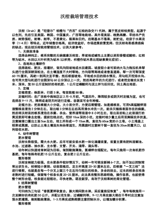 沃柑栽培管理技术