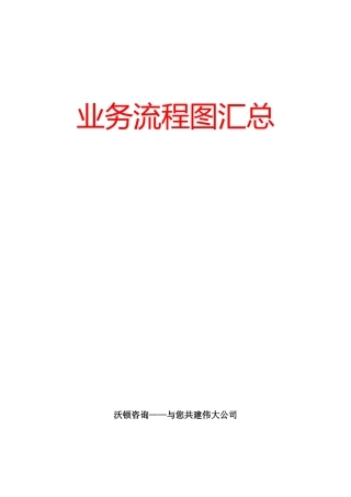 沃顿咨询：业务流程图汇总