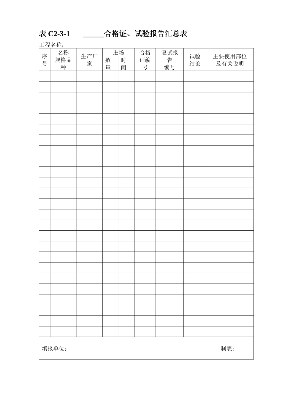 河北省预拌混凝土企业试验室用表格_第2页