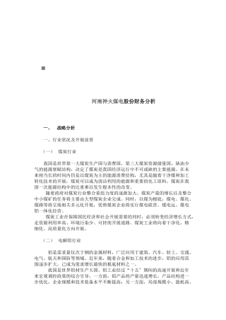 河南某公司财务分析