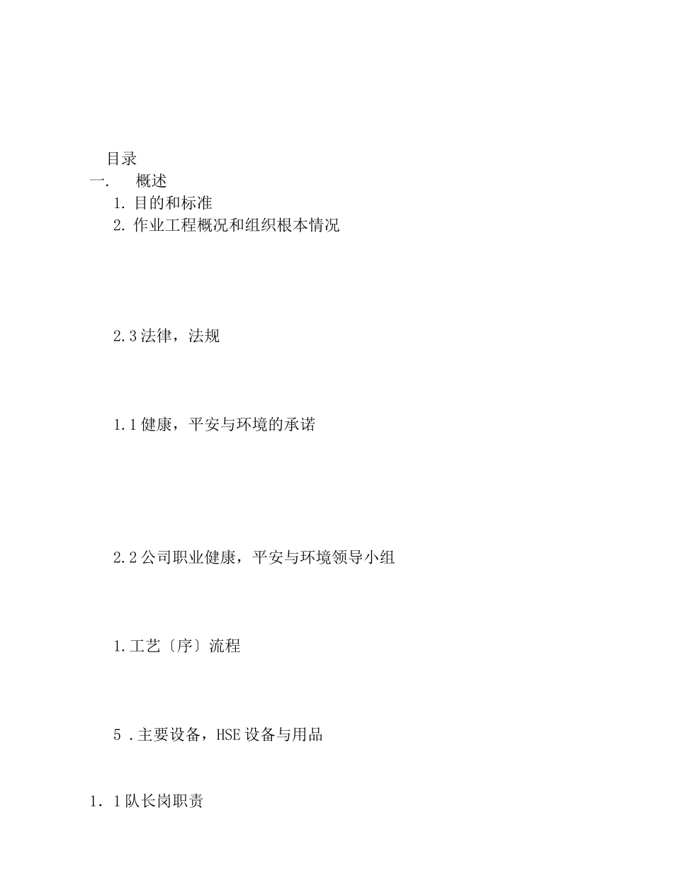 油气水井测井HSE作业计划书1_第2页