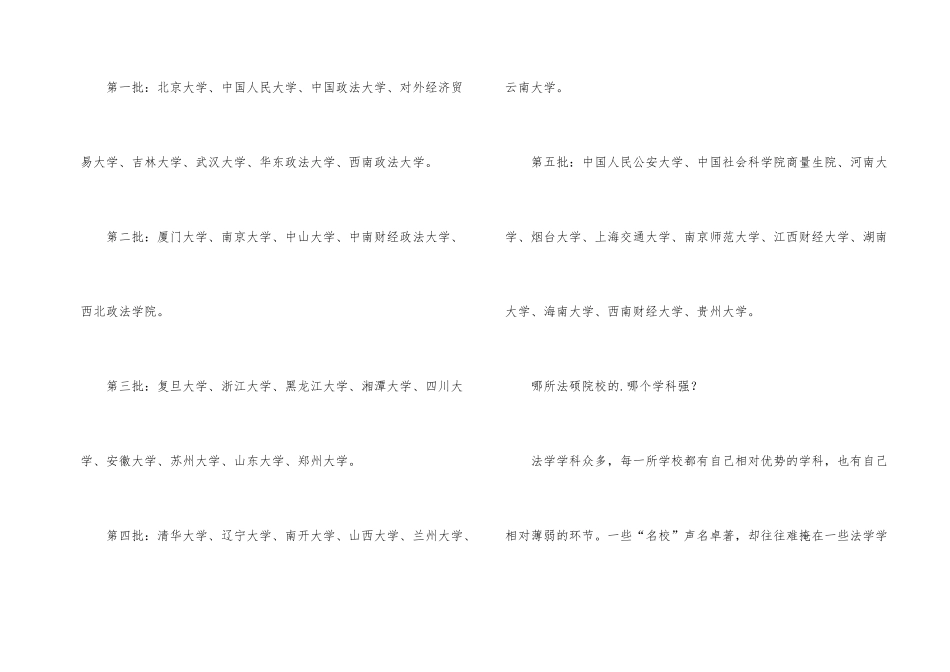法律硕士院校总体实力排名_第2页
