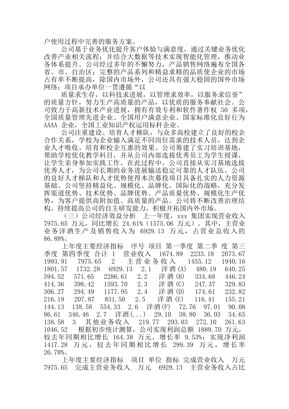 洋酒项目申请报告_第2页