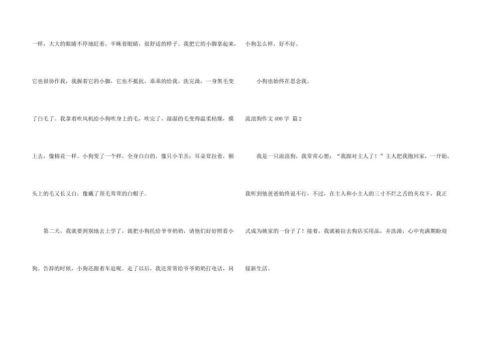 流浪狗400字九篇_第2页