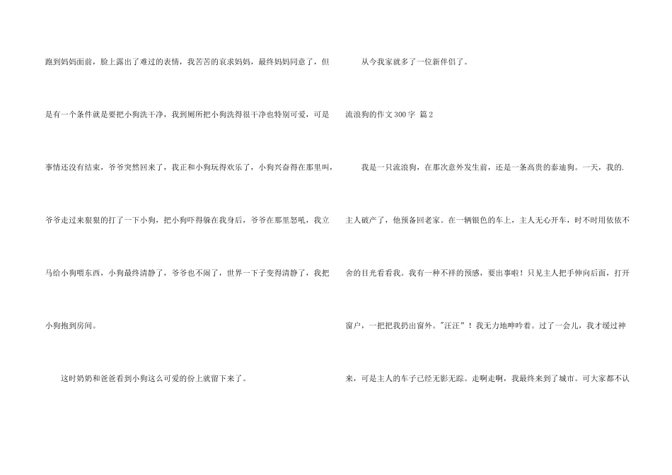 流浪狗的300字4篇_第2页