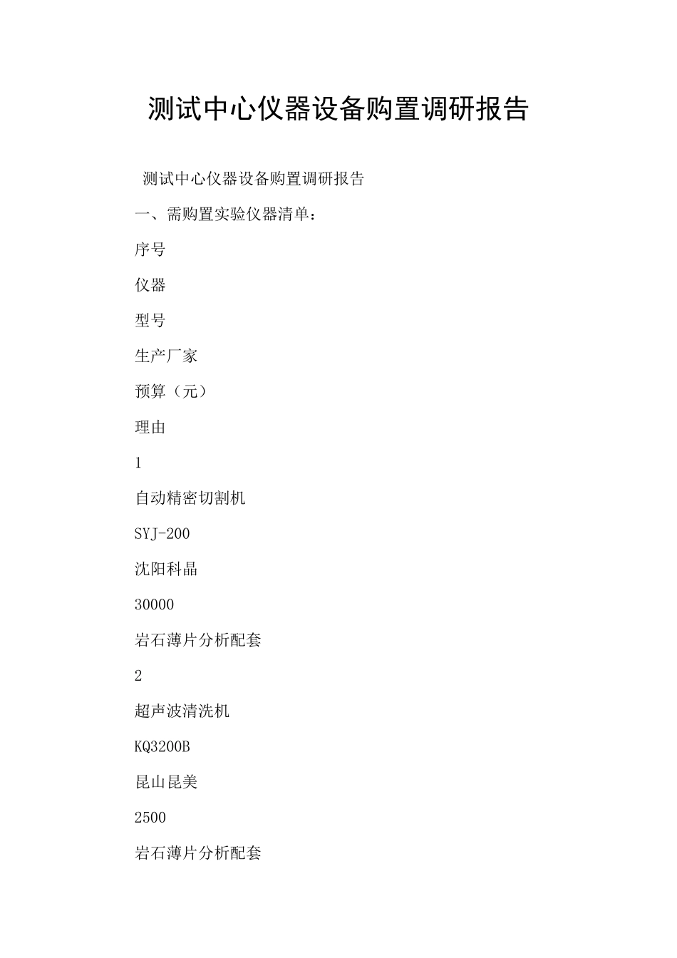 测试中心仪器设备购置调研报告_第1页