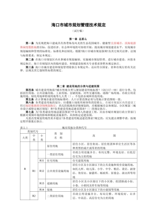 海口市城市规划管理技术规定