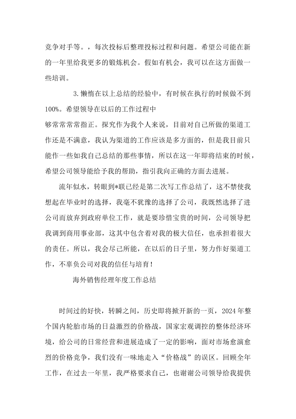 海外销售经理年度工作总结_第2页