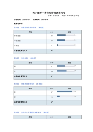 海鲜干货调查报告