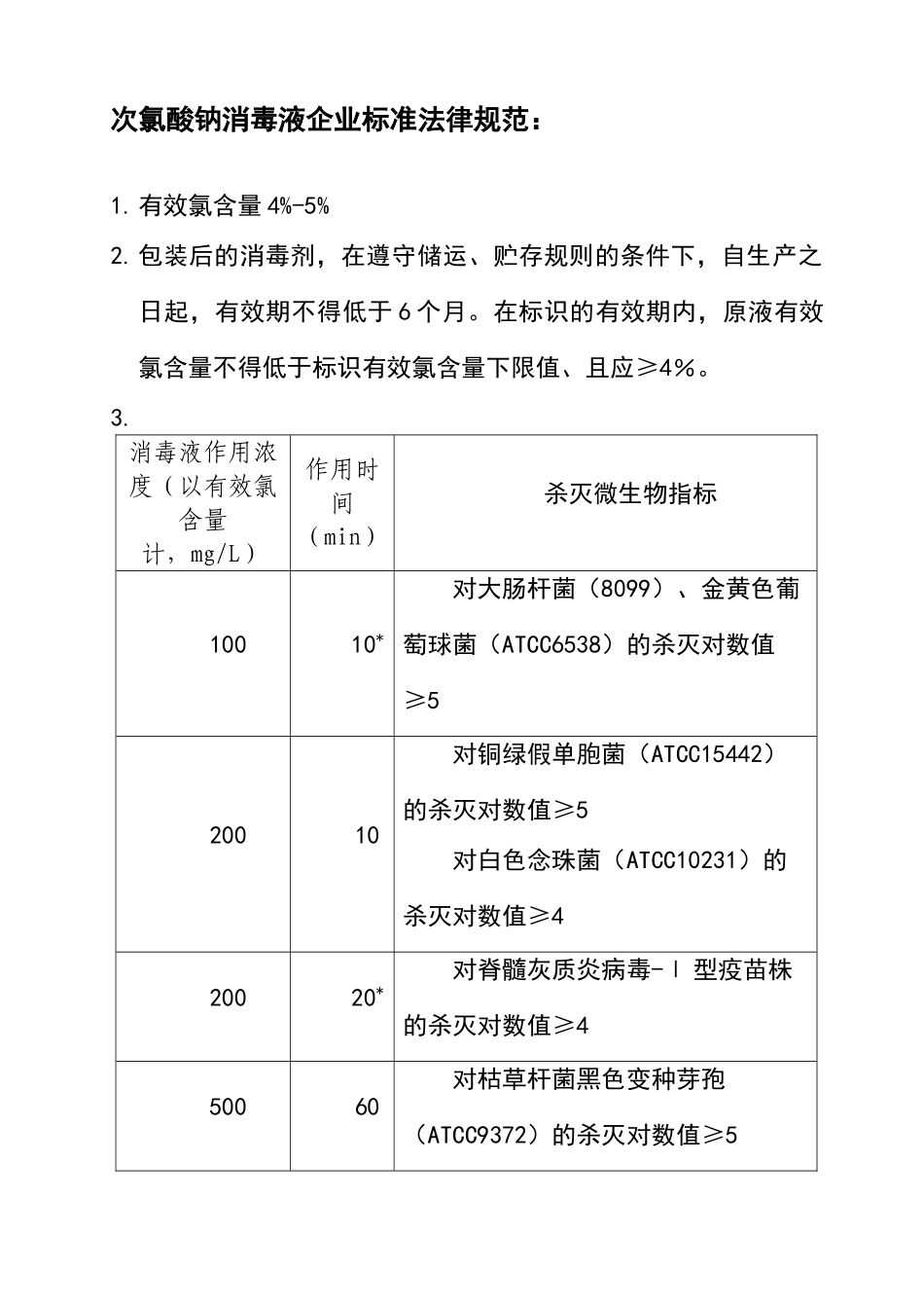 消毒液产品企业标准_第1页