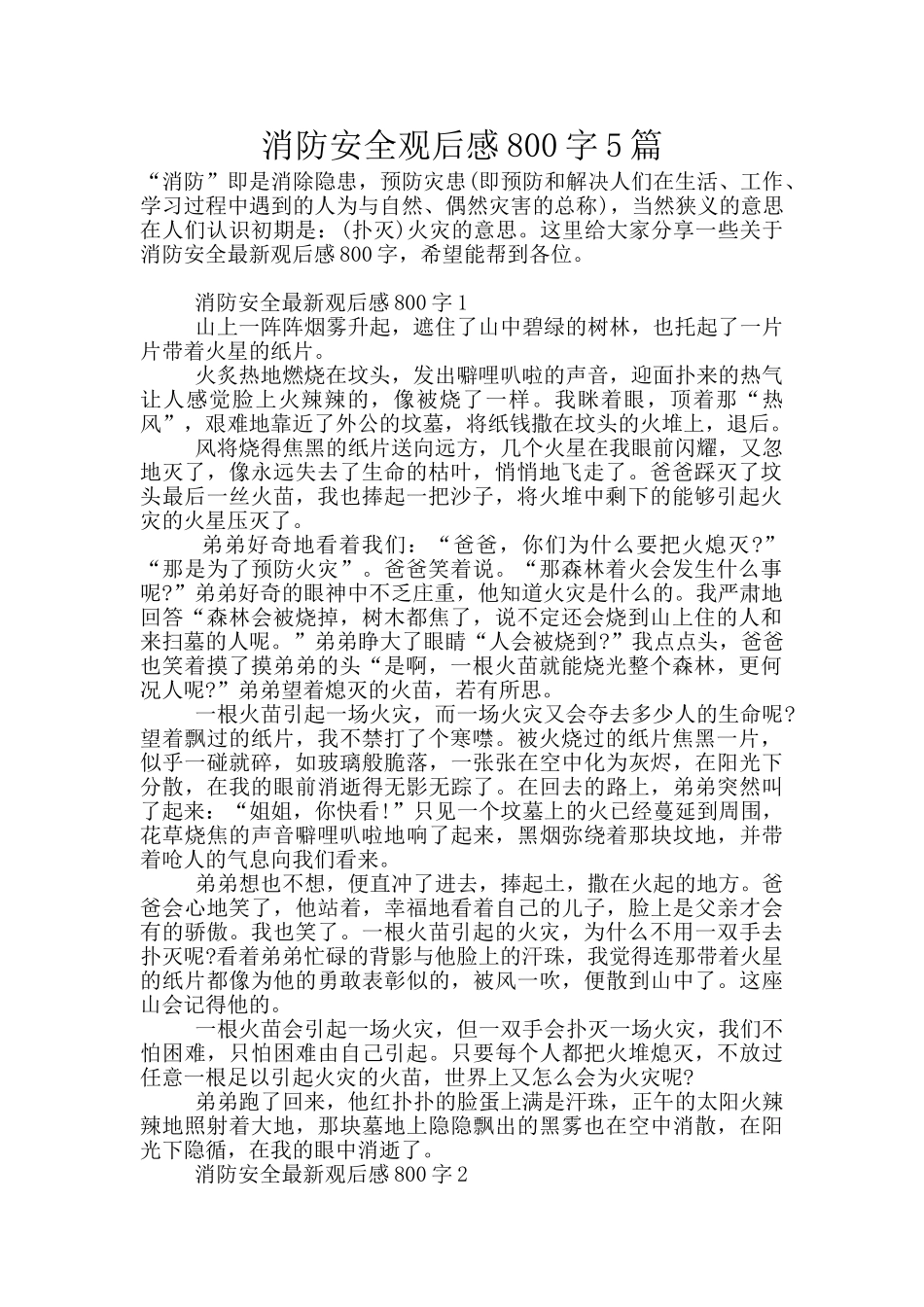 消防安全观后感800字5篇_第1页