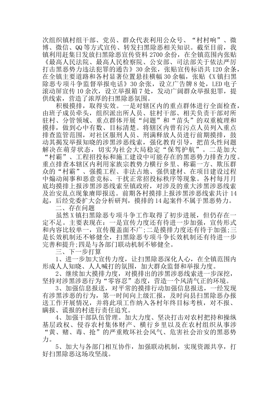 涉黑涉恶工作总结两篇_第2页