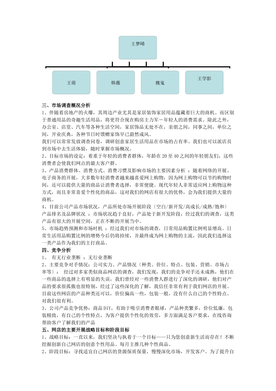 淘宝网店创业计划书_第3页