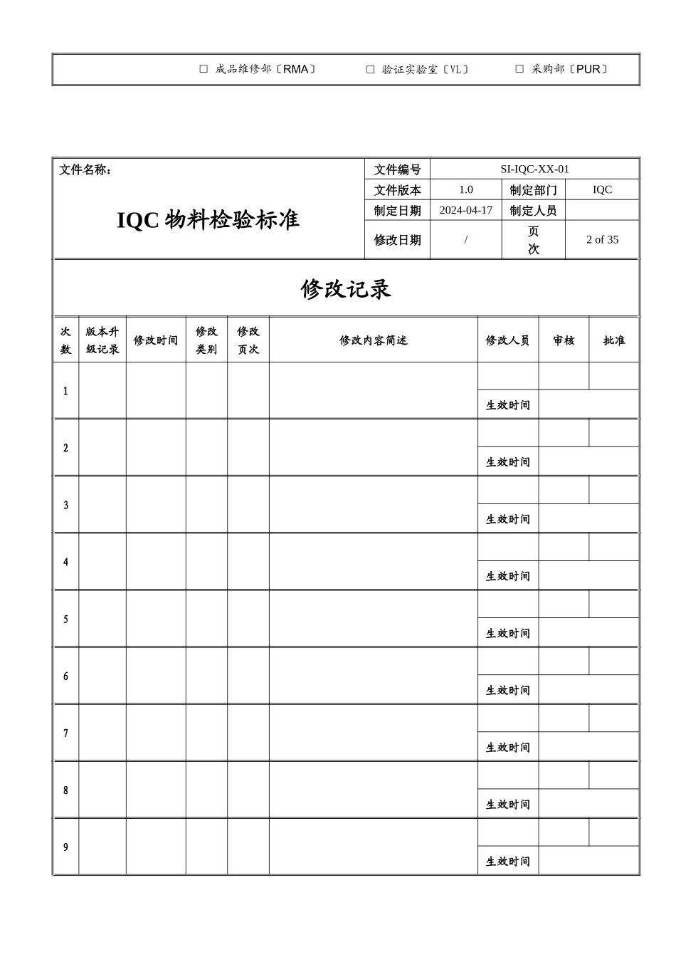 深圳某科技公司IQC物料检验规范_第2页