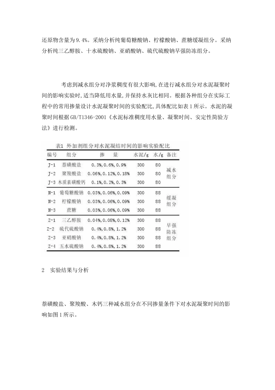 混凝土外加剂组分对水泥凝结时间的影响_第2页