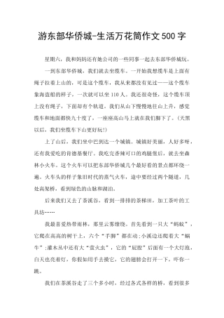 游东部华侨城