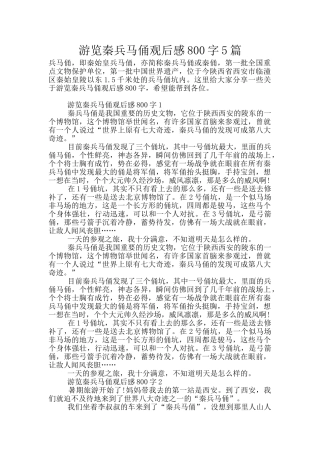 游览秦兵马俑观后感800字5篇