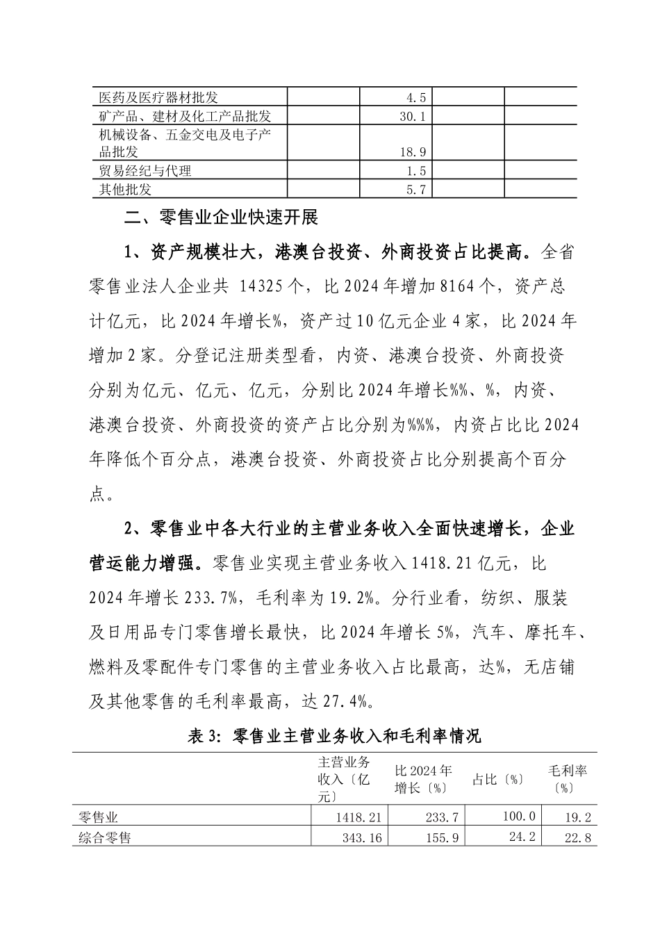 湖南省批发和零售业企业营运、盈利能力增强doc_第3页