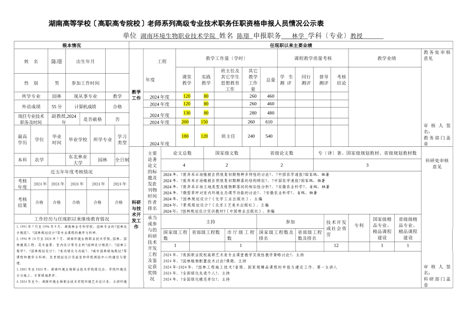 湖南高等学校教师系列高级专业技术职务..._第1页