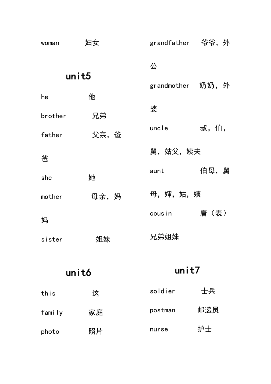 湘教版标准词汇表_第3页