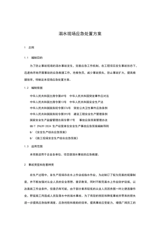 溺水现场应急处置方案