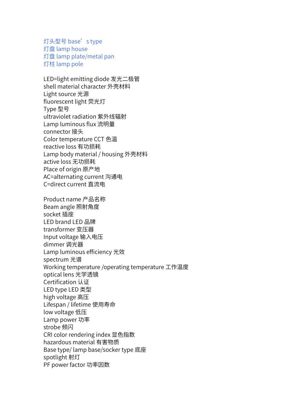 灯具英文单词1_第2页