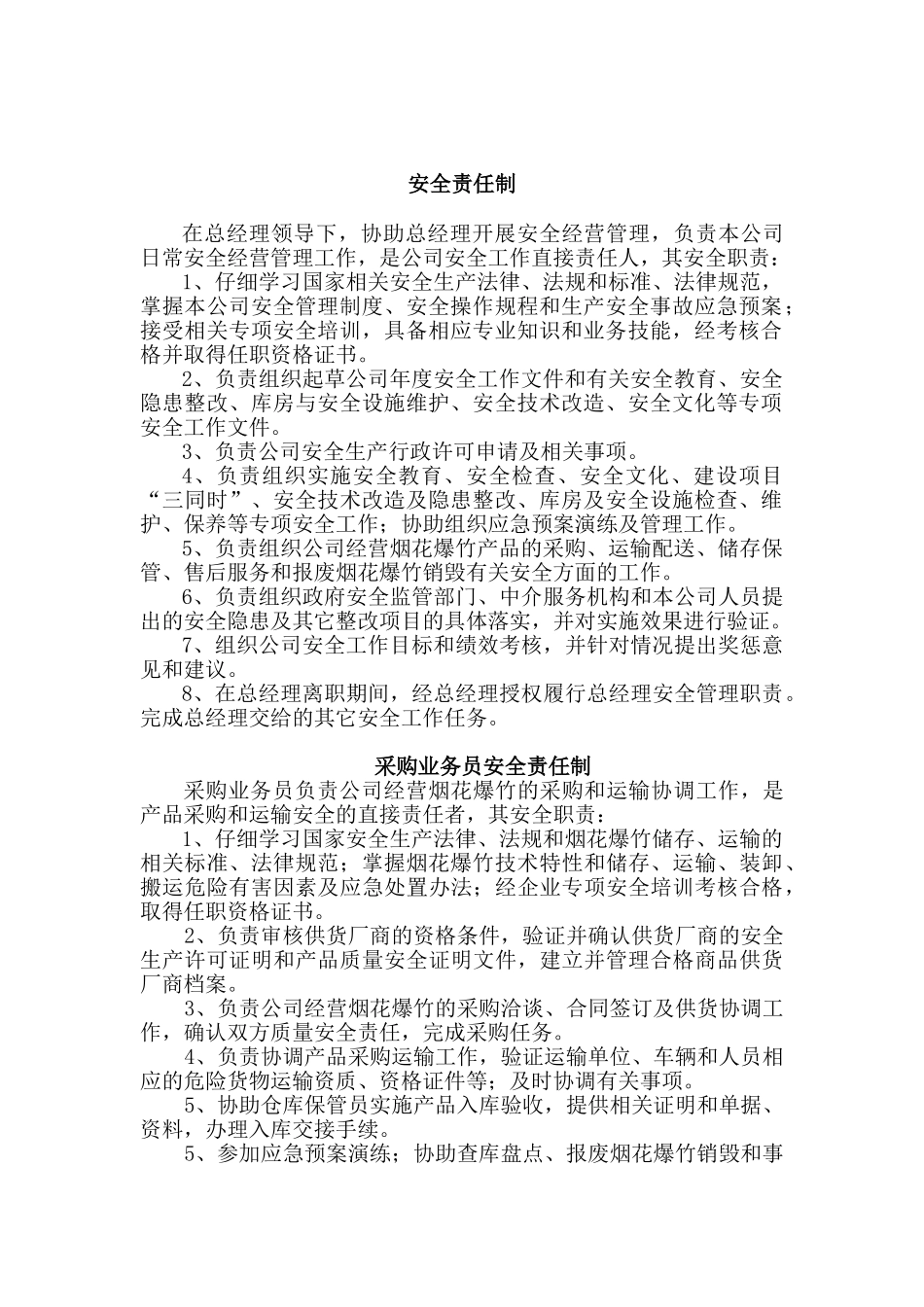 烟花爆竹企业安全生产责任制_第2页