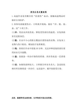 烫伤应急预案