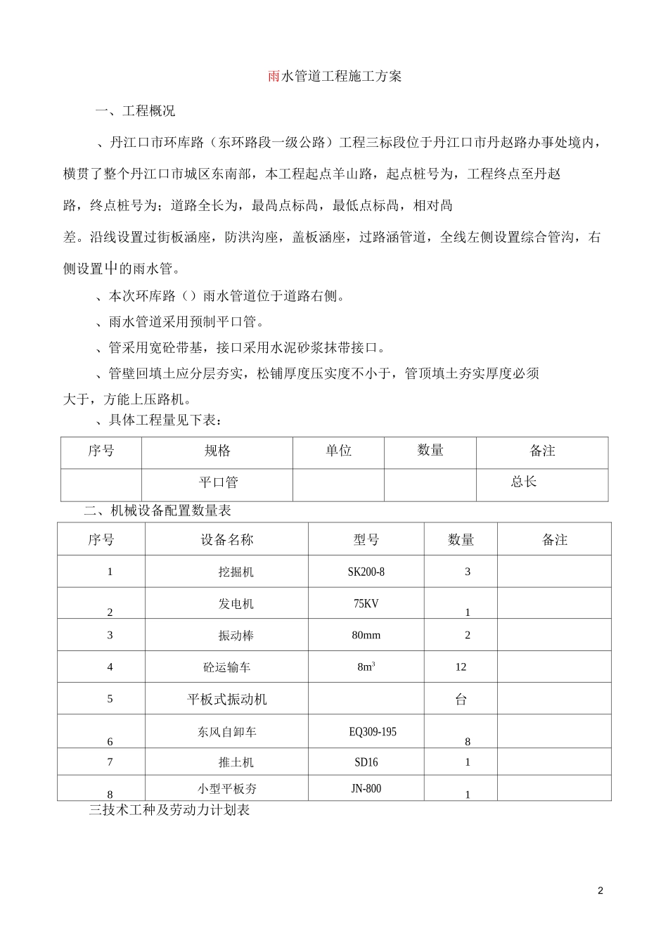 公路排水工程雨水管道施工方案_第2页