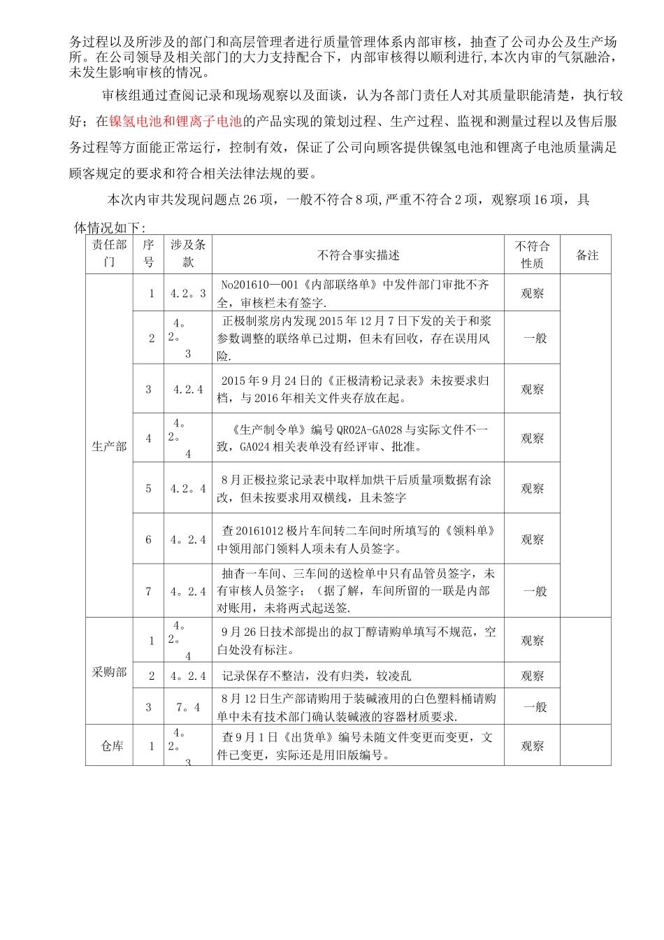 质量管理体系内部审核报告_第2页