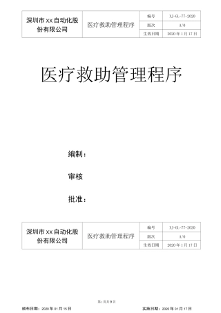 医疗救助管理程序