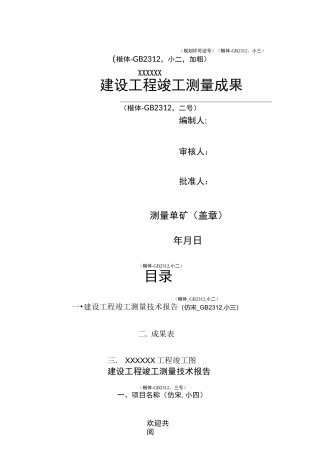 建设工程竣工测量成果