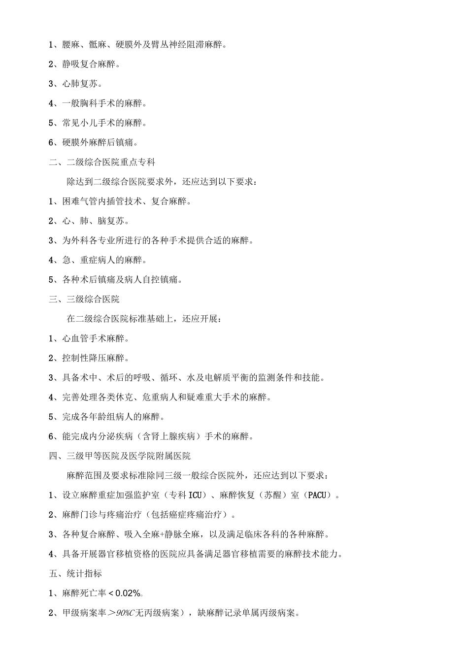 四川省综合医院麻醉科临床麻醉管理规范_第3页