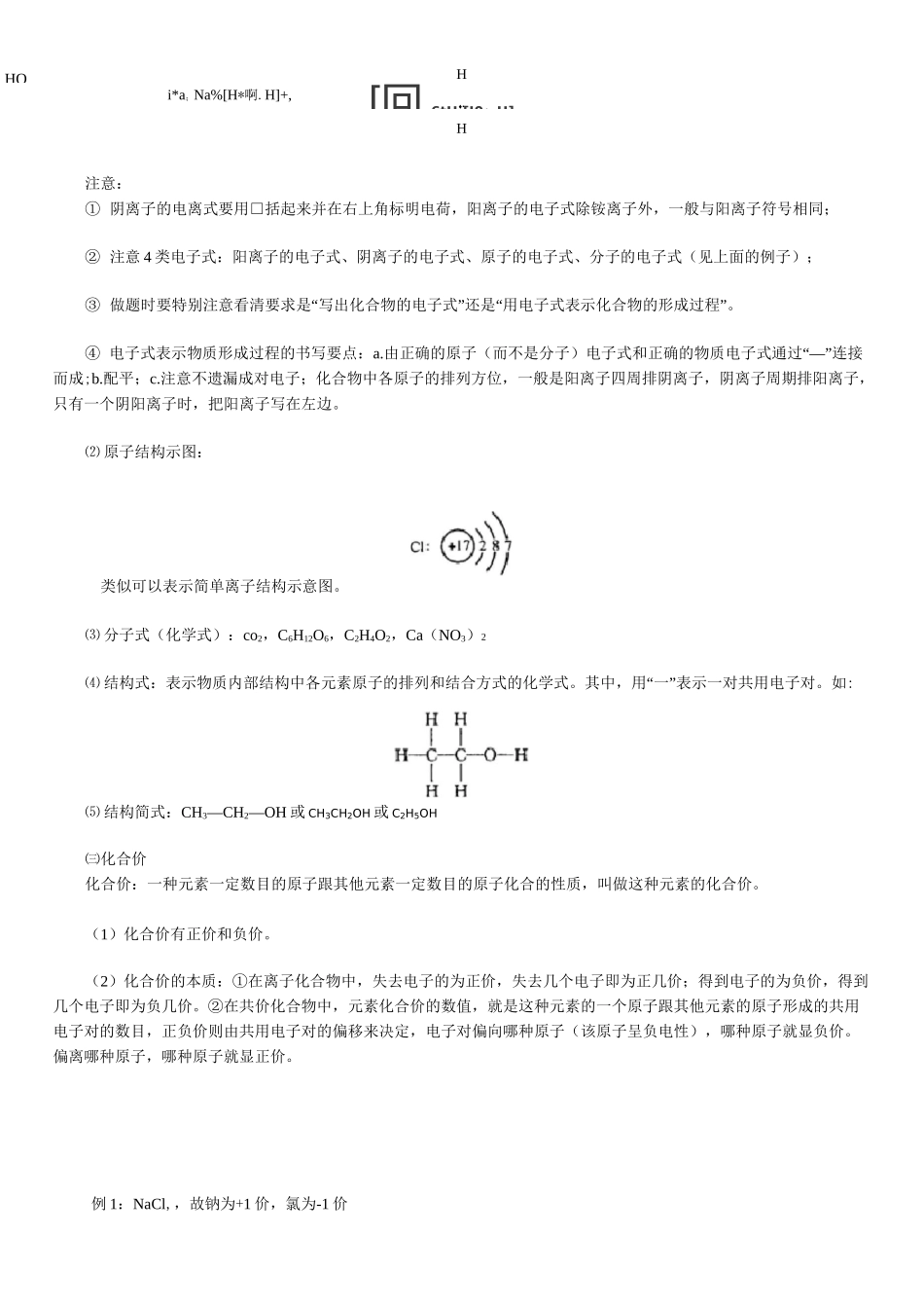高中化学知识总结：化学用语_第2页