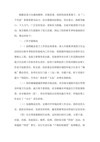 最新爱国卫生运动总结精选