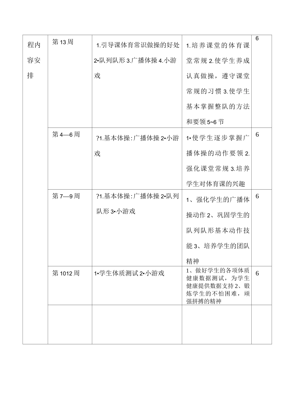 一年级体育课程纲要_第3页
