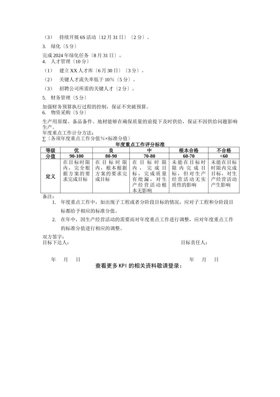 煤炭行业-总经理业绩指标_第3页