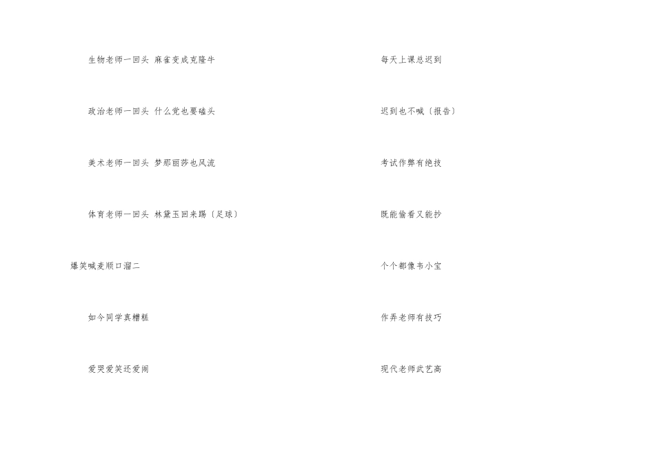 爆笑喊麦顺口溜_第3页