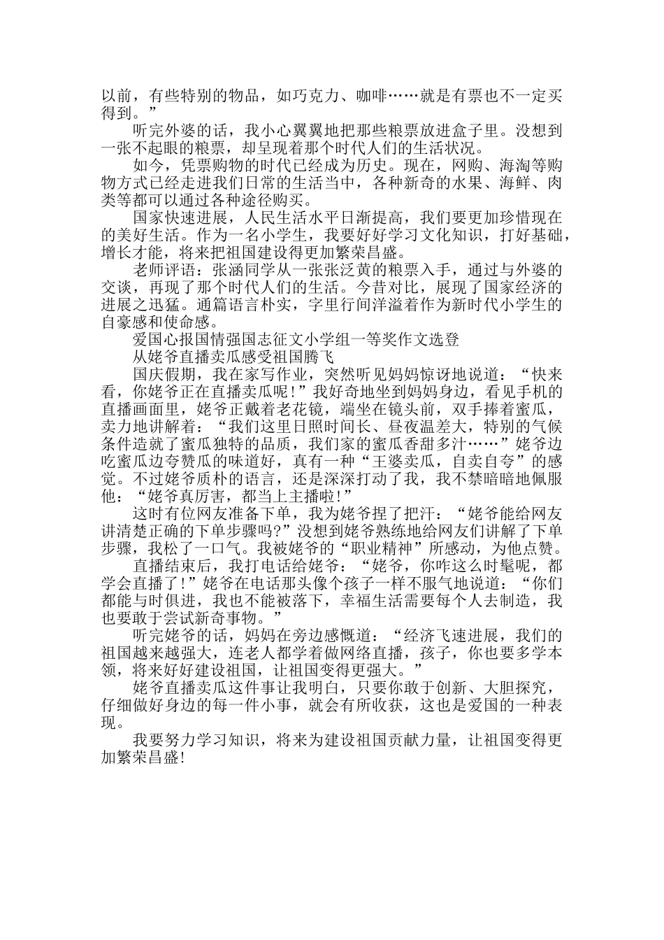 爱国心报国情强国志一等奖作文选登5篇_第2页