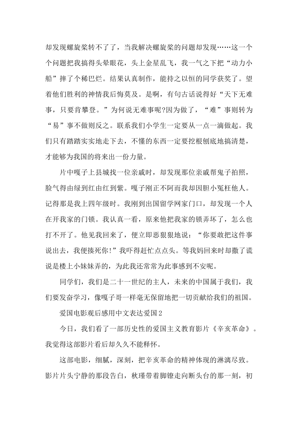 爱国电影观后感用中文表达爱国_第2页