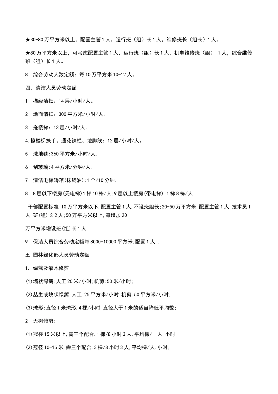 物业人员配置标准23355_第2页