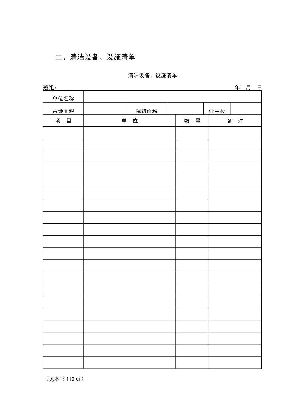 物业公司保洁管理表格_第3页