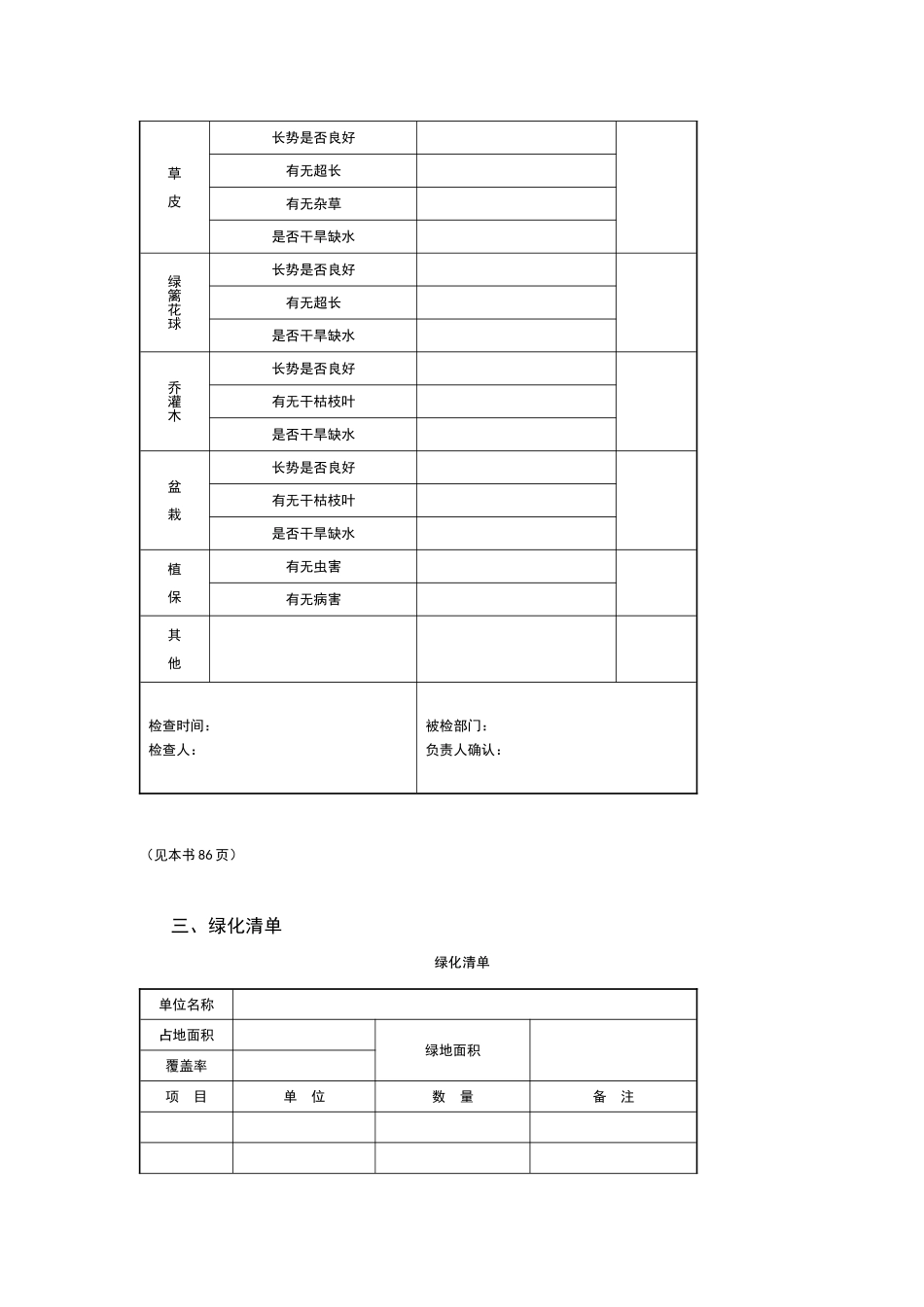 物业公司环境与绿化管理表格_第3页