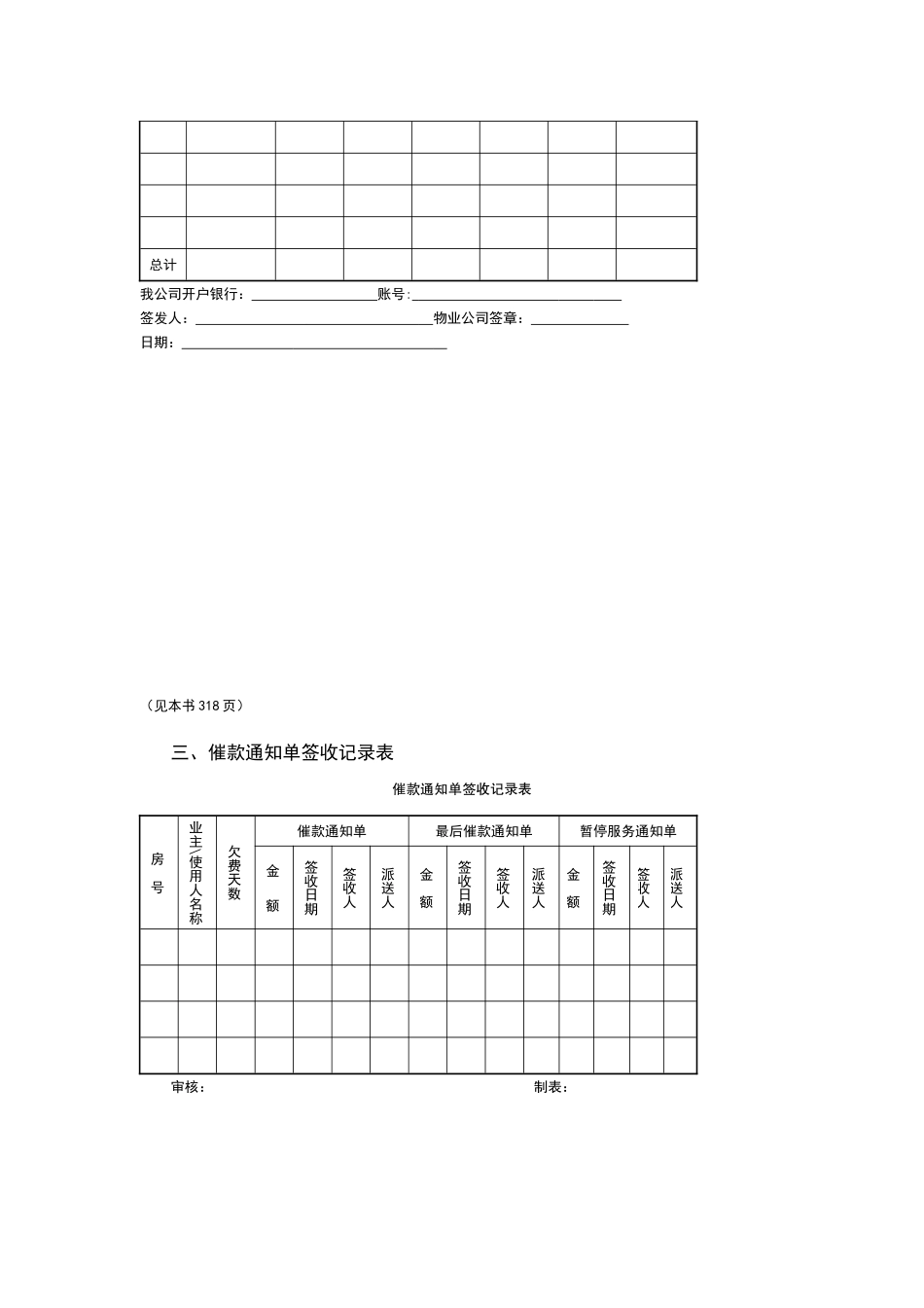 物业公司财务管理表格_第3页