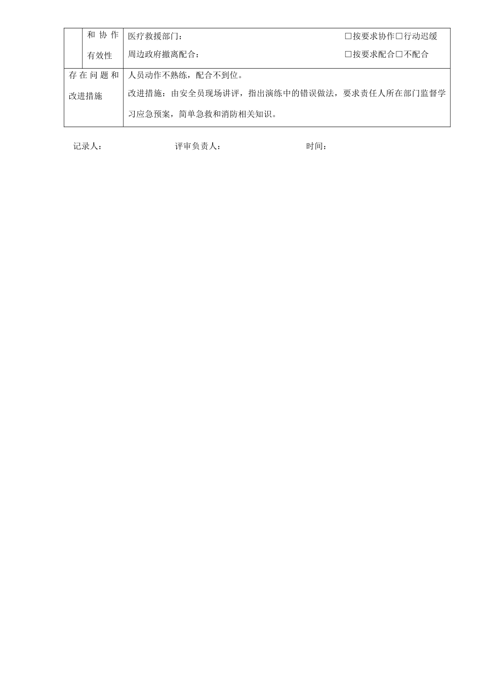 特种设备事故应急预案演练记录-叉车_第2页