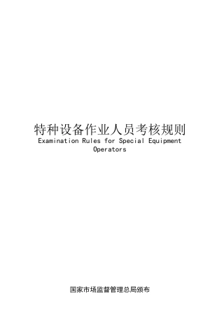 特种设备安全技术规范TSG
