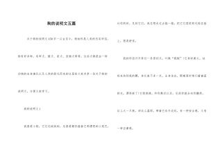 狗的说明文五篇