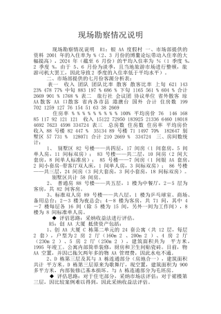 现场勘察情况说明